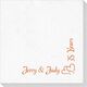 Corner Text with Graphic Double Hearts Deville Napkins Image 2 of 3